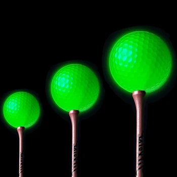 1 шт. Светящиеся мячи для гольфа для ночных видов спорта-Турнирный флуоресцентно светящийся в темноте мяч для гольфа-Долговечные яркие светящиеся мячи