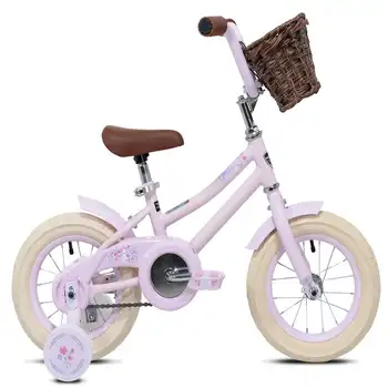 12 дюймов Женский велосипед Mila с передней корзиной, розовый