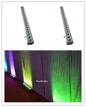12 шт. Водонепроницаемый наружный ландшафтный внешний RGB линейный светодиодный настенный светильник 24*3 Вт rgb ip65 светодиодный встраиваемый светильник для мытья стен
