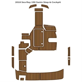 2018 Sea Ray 190 Платформа для плавания, Кокпит, коврик для лодочной палубы из вспененного EVA Тика