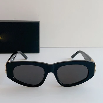 2023 высококачественная Черная пластина импортировала солнцезащитные очки с линзами, солнцезащитные очки для женщин, тонкие солнцезащитные очки для лица