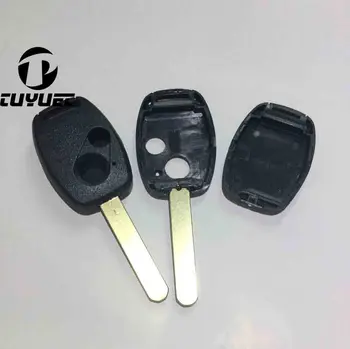 20ШТ Корпус дистанционного ключа 2 Кнопки Для Honda New Fit CRV Civic без чипа Паза Брелок для ключей Заготовки