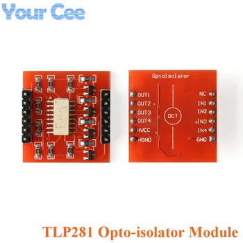 2шт TLP281 4-Канальный Оптоизоляционный Модуль с Изоляцией Оптрона Высокого Низкого Уровня Плата Расширения для Arduino