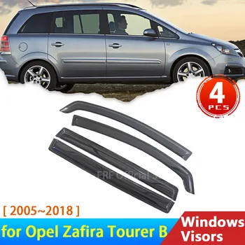 4x Автомобильные Козырьки на Окна для Vauxhall Opel Zafira Tourer B 2005 ~ 2014 Аксессуары Дефлекторы Лобового Стекла От Дождя Защита Бровей Солнцезащитный Козырек