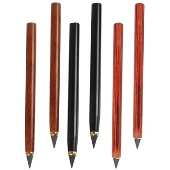 6 шт. вечных карандашей для рисования, карандаши для рисования с гравировкой из сандалового дерева для студентов