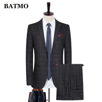 BATMO 2021, новое поступление, осенние мужские костюмы в клетку высокого качества, мужской свадебный костюм, большие размеры S-XXXL 660