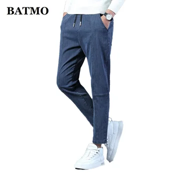 Batmo 2022 новое поступление, летние повседневные эластичные тонкие джинсы для мужчин, мужские брюки длиной до щиколотки, обтягивающие джинсы для мужчин 8806