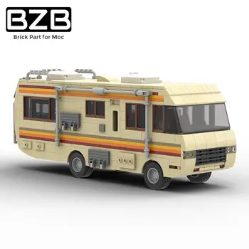 BZB MOC Модель 20606 1 Во все тяжкие Классический Уолтер Уайт Пинкман Кулинарная лаборатория RV Town Высокотехнологичные идеи Строительный Блок Игрушка Детский Подарок