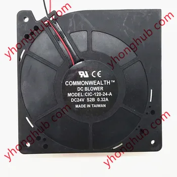 COMMONWEALTH CIC-120-24V-A CIC-120-24- Двухпроводной вентилятор охлаждения сервера постоянного тока 24 В 0,32 А 120x120x32 мм 0,32 Мм