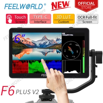 FEELWORLD F6 PLUS V2 6-Дюймовая Камера DSLR Полевой Монитор 3D LUT Сенсорный экран IPS FHD 1920x1080 Помощь в Фокусировке Видео Поддержка 4K HDMI
