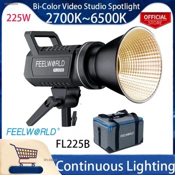 FEELWORLD FL225B 2700K ~ 6500 K Двухцветный Студийный Прожектор 225 Вт непрерывного освещения для фильмов, прямой трансляции, Видеосъемки