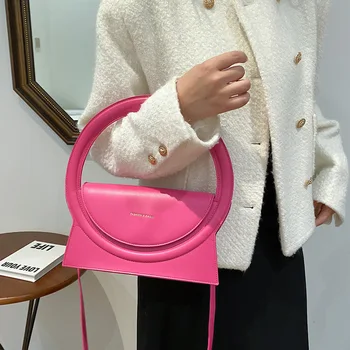 FUNMARDI Лидирующий бренд, женская сумка, мода 2023, Большая круглая дизайнерская ручка, кошелек, сумки через плечо из искусственной кожи, WLHB3271