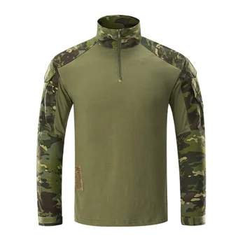 G3 Тактическая рубашка Охотничья Одежда Gen3 Рубашка С Длинным рукавом Армейская Военная Страйкбольная Пейнтбольная Походная Камуфляжная Многокамерная Черная Боевая рубашка