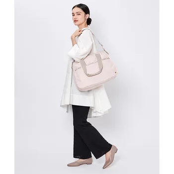 lesportsac Розовая сумка-мессенджер 33*42*16 см, черная французская модная сумка через плечо, которую можно повесить, чехол-тележка, Дорожная сумка Большой емкости