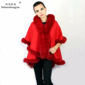 Linshenghaoyue Женская Модная Благородная меховая Шаль из натурального меха Теплая модная бесплатная доставка