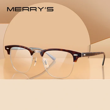 MERRYS DESIGN Мужские Классические Квадратные очки, Роскошные Ацетатные Оптические Очки, Оправы для очков по рецепту, Оптические очки S2331