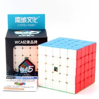 Moyu Meilong 5x5 Magic Speed Cube MFJS Без Наклеек Профессиональные Детские игрушки Meilong 5X5 Cubo Magico Головоломка Игрушка Для снятия стресса