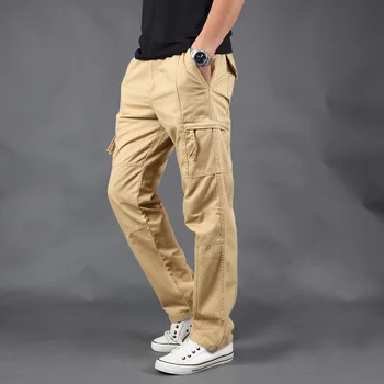 MRMT 2023, брендовые весенние мужские брюки, Свободные прямые брюки с несколькими мешками, Мужские повседневные длинные брюки