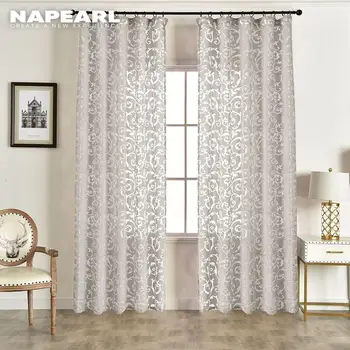 NAPEARL Жаккардовый Домашний Текстиль Европейского Стиля для Обработки Окон Cortinas для Гостиной и Балкона