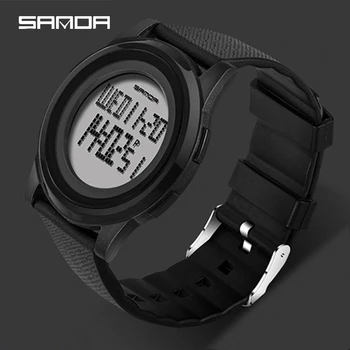 SANDA Watch Роскошные 9 мм супертонкие спортивные часы Мужские Электронные светодиодные цифровые наручные часы Для мужчин Мужские часы Relogio Masculino 337