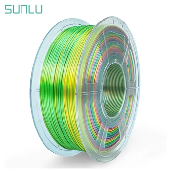 SUNLU 1,75 Шелковая нить PLA для 3D принтера Шелковая Текстура PLA 3D нити Rainbow 3d Печатные материалы