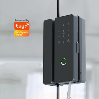 Tuya wifi разблокировка смарт-раздвижной стеклянный дверной замок электронная офисная безопасность IC-карта цифровой дверной замок с отпечатками пальцев с ключами разблокировка