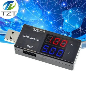 TZT Красный + синий Двойной USB Ток Напряжение Детектор Зарядки Тестер Вольтметр Батареи Амперметр Зарядное Устройство Доктор