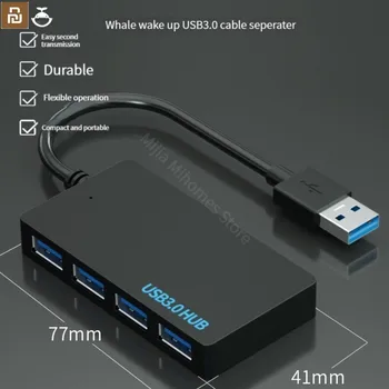 Youpin Whale wake USB 3.0 концентратор Multi USB Splitter Концентратор Высокоскоростной Адаптер питания 4 порта Множественный расширитель для компьютера ПК Ноутбук