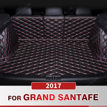 Автоматический коврик для багажника с полным покрытием для Hyundai Santa Fe 7-местный внедорожник 2017, автомобильный коврик для багажника, аксессуары для защиты интерьера