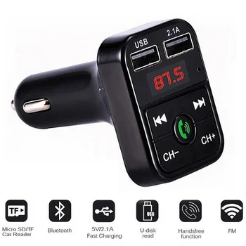 Автомобильное зарядное устройство 2.1A, двойной USB-адаптер QC, Прикуриватель, светодиодный вольтметр для всех типов мобильных телефонов, быстрая зарядка