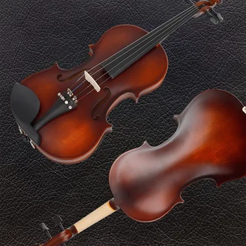 Аксессуары из матового черного дерева Скрипка для начинающих 4/4 Винтажная скрипка для проверки качества