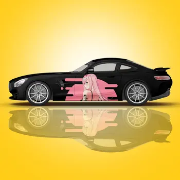 Аниме-ливрея DARLING In The FRANXX, наклейка на бок автомобиля с изображением персонажа аниме, Универсальная боковая ливрея в японской тематике