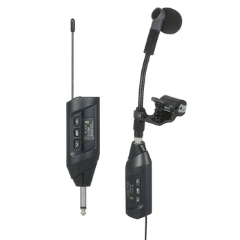Беспроводная микрофонная система Baomic Saxophone UHF с цифровым TFT дисплеем, клипса для записи живого выступления на трубе-саксофоне