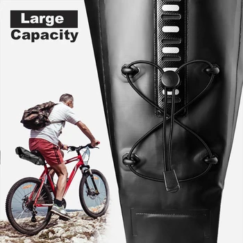 Большая емкость велосипедного хвостового седла, сумка для горного велосипеда, полностью водонепроницаемая Большая хвостовая сумка для дорожного велосипеда, сумка для езды на большие расстояния