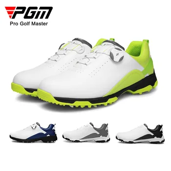 Водонепроницаемые кроссовки Pgm, мужская обувь для гольфа, Дышащая обувь для фитнеса, мужская обувь для гольфа, нескользящие кроссовки для гольфа с вращающейся пряжкой, новинка