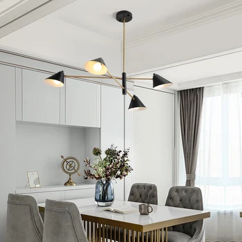 дизайнерская люстра с современной минималистичной атмосферой, лампа для столовой, подвесной светильник в скандинавском стиле, креативная личность, искусство дома, гостиная