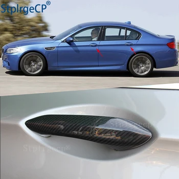 Для BMW M5 F10 2012-2014 Аксессуары из 100% настоящего углеродного волокна, крышка наружной дверной ручки Авто
