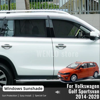 Для Volkswagen VW Golf Sportsvan 2014-2020 Магнитный Автомобильный Солнцезащитный Козырек, Шторка На Переднем Лобовом Стекле, Солнцезащитный Козырек На Заднем Боковом Стекле