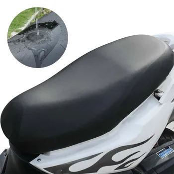 Дождевик для мотоцикла, универсальный гибкий водонепроницаемый чехол для седла, черная 3D защита от пыли, УФ-лучей, защита от солнца, аксессуары для мотоциклов