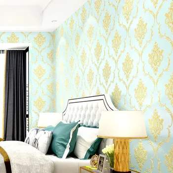 Европейская роскошная спальня, домашний нетканый материал, обои, атмосфера салона красоты высокого класса, 3D стерео фон для гостиной, настенная бумага