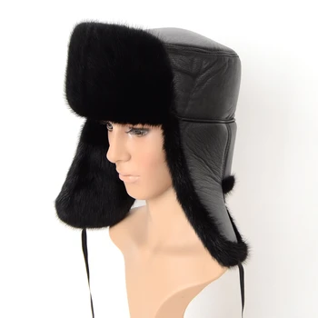 Женская шапка Осень-зима, черная норковая шапка для мужчин, Новинка зимы 2020, модные женские повседневные шапки из норки в русском стиле