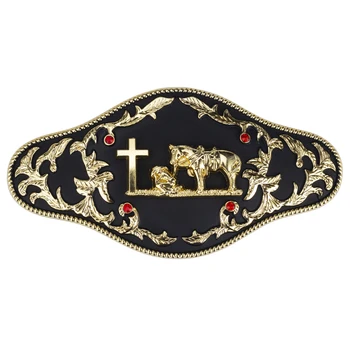 Золотой Орел, пряжка для ремня, лошадь и крест, аксессуары для одежды в западном стиле, Ширина 3,8 см для модных мужчин