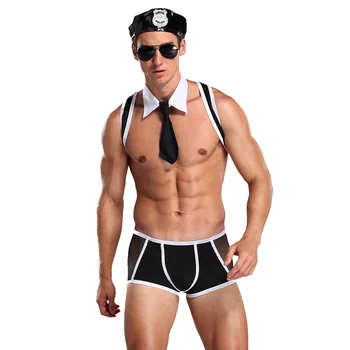 Карнавальный костюм полицейского, нарядное платье грязных полицейских, мужской эротический костюм на Хэллоуин, нарядная полицейская форма