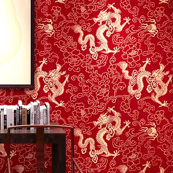 Китайские обои ТВ фон стена каллиграфия с рисунком дракона обои кабинет на крыльце ресторан отель классические обои