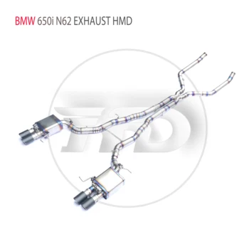 Клапан производительности выхлопной системы из титанового сплава HMD Catback подходит для глушителя двигателя BMW 650i E63 E64 N62 для легковых автомобилей