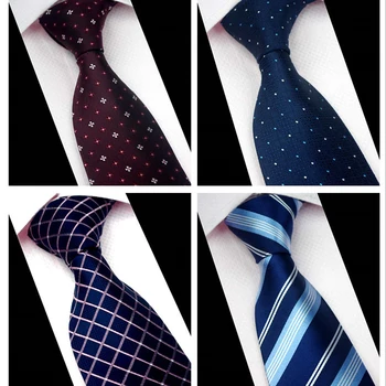 Классические Мужские Деловые Свадебные Шелковые галстуки в полоску длиной 8,5 см, Модные аксессуары для рубашек CS399