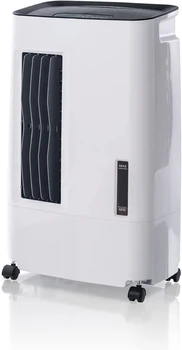 Компактный Портативный испарительный охладитель с низким Энергопотреблением, Вентилятором и увлажнителем, Угольным пылевым фильтром и дистанционным управлением, Белый Ручной вентилятор D