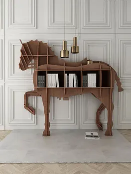Креативные книжные полки Nordic light роскошные арочные книжные шкафы боковые шкафы для диванов, перегородки для прихожей, гостиной