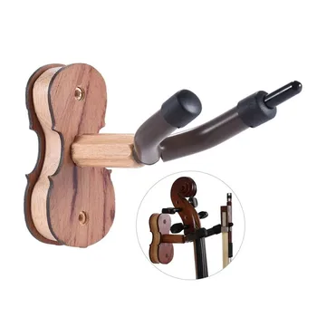 Крючок-вешалка для скрипки и альта с Держателем для смычка для Домашнего и Студийного Настенного монтажа Из твердых пород дерева