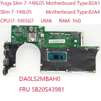 Материнская плата 7-14IIL05 DA0LS2MBAH0 5B20S43981 для тонкого ноутбука 7-14IIL05 82A1 82A4 Процессор: i7-1065G7 Оперативная память: 16G 100% Тест В порядке